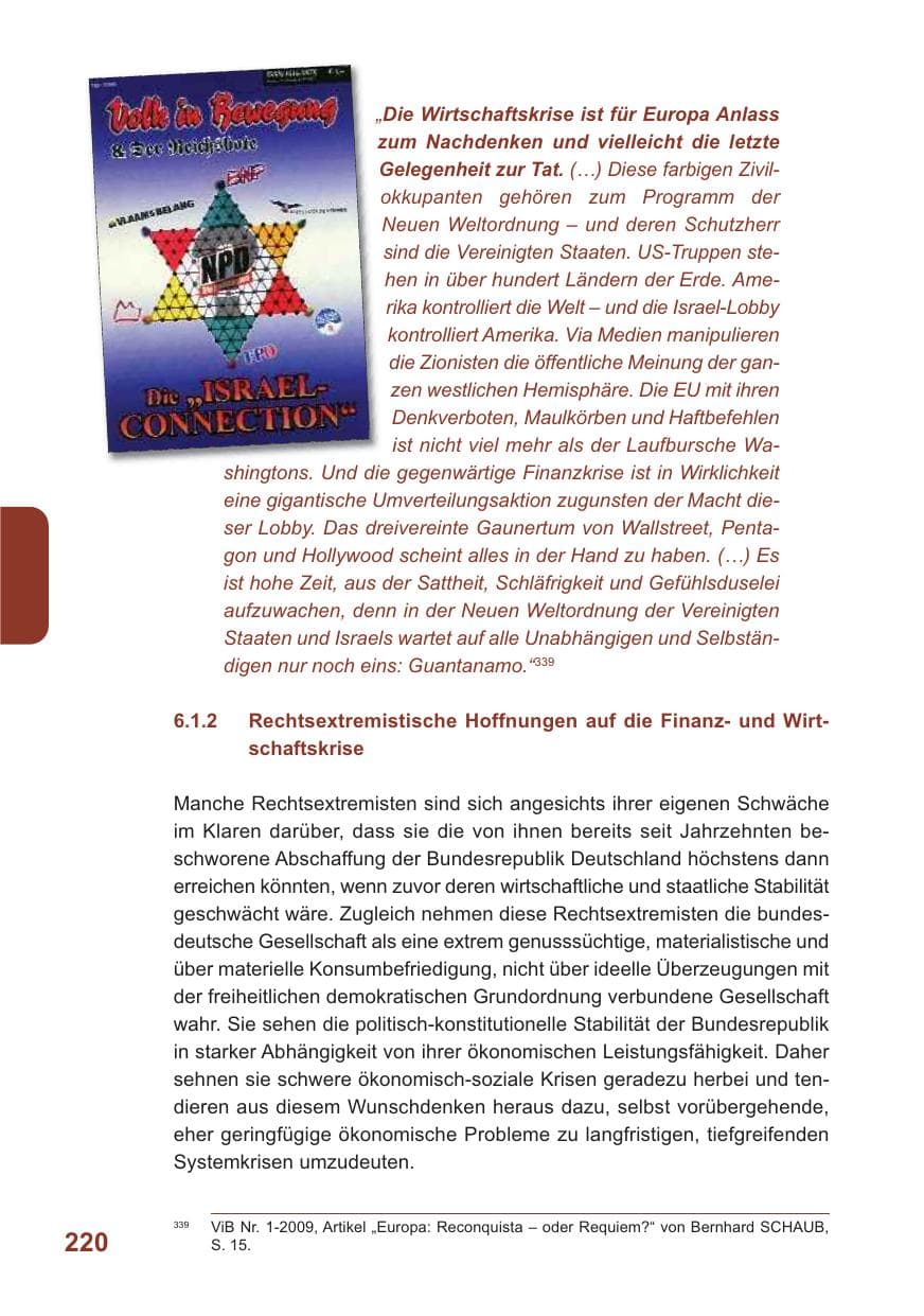 Seite 221 des Verfassungsschutzbericht 2009 Baden-Württemberg