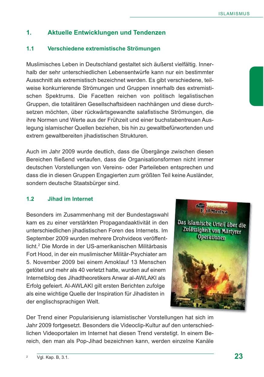 Seite 24 des Verfassungsschutzbericht 2009 Baden-Württemberg