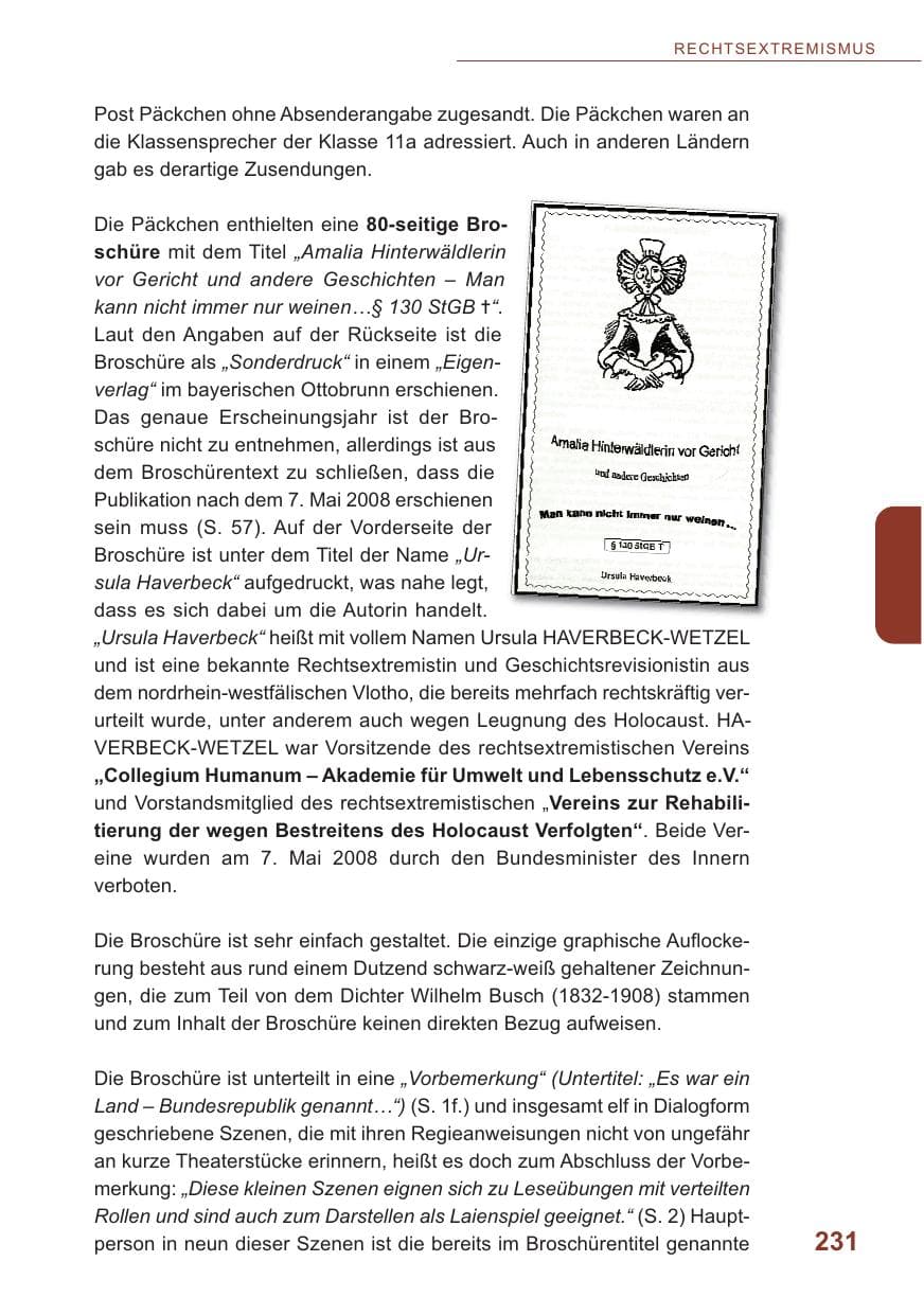 Seite 232 des Verfassungsschutzbericht 2009 Baden-Württemberg