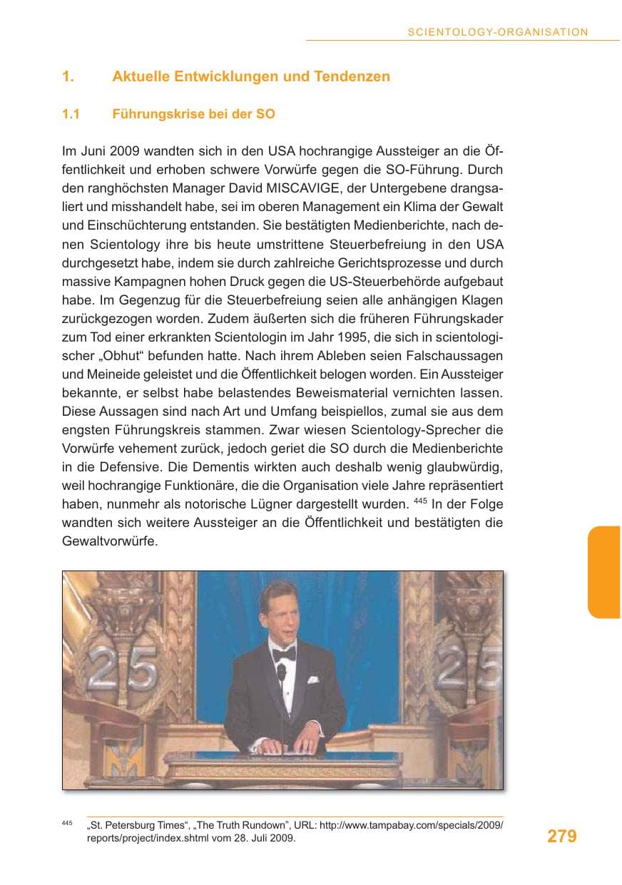 Seite 280 des Verfassungsschutzbericht 2009 Baden-Württemberg