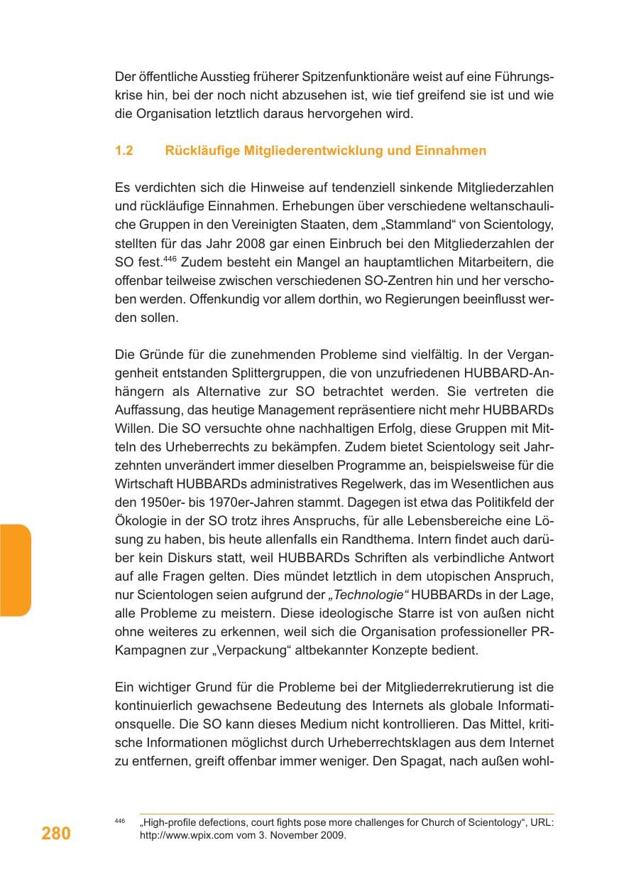 Seite 281 des Verfassungsschutzbericht 2009 Baden-Württemberg