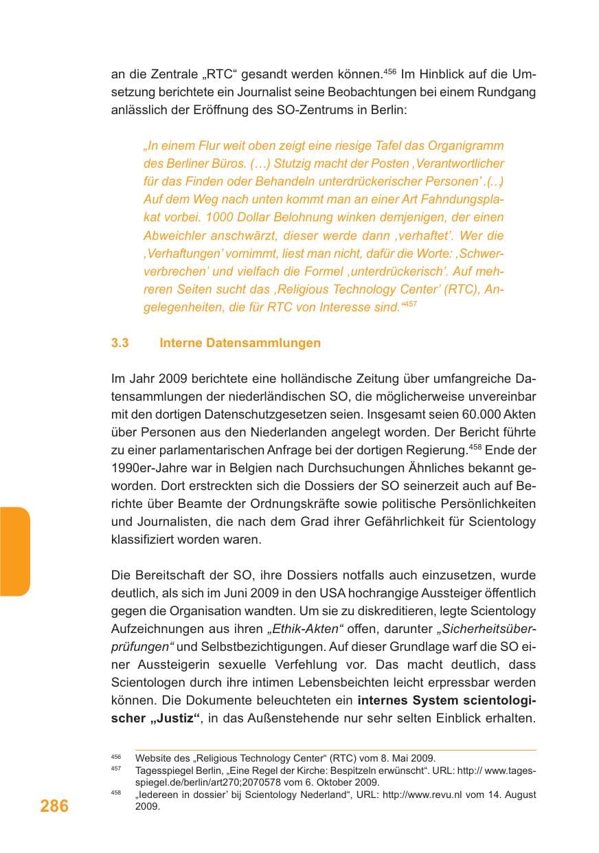 Seite 287 des Verfassungsschutzbericht 2009 Baden-Württemberg