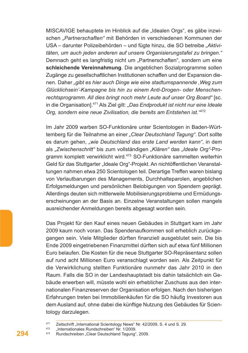 Seite 295 des Verfassungsschutzbericht 2009 Baden-Württemberg