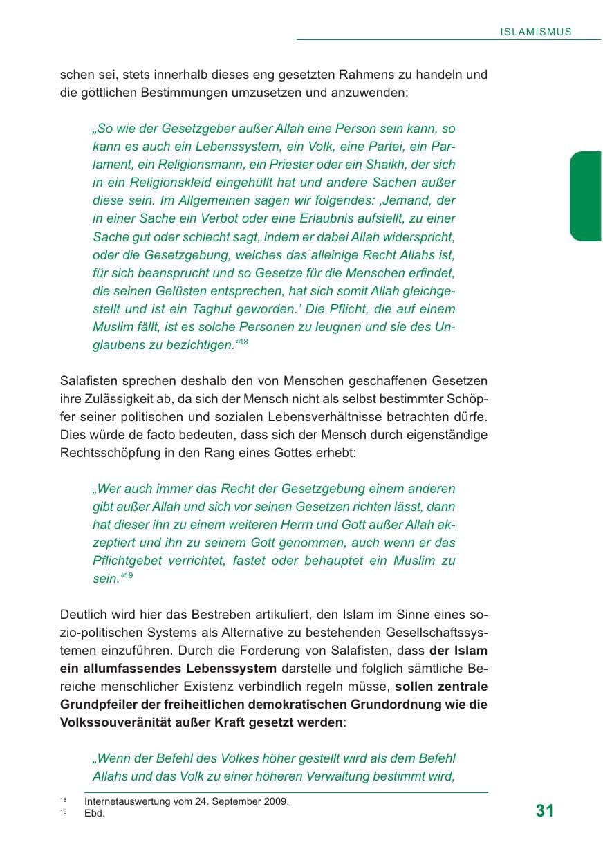 Seite 32 des Verfassungsschutzbericht 2009 Baden-Württemberg