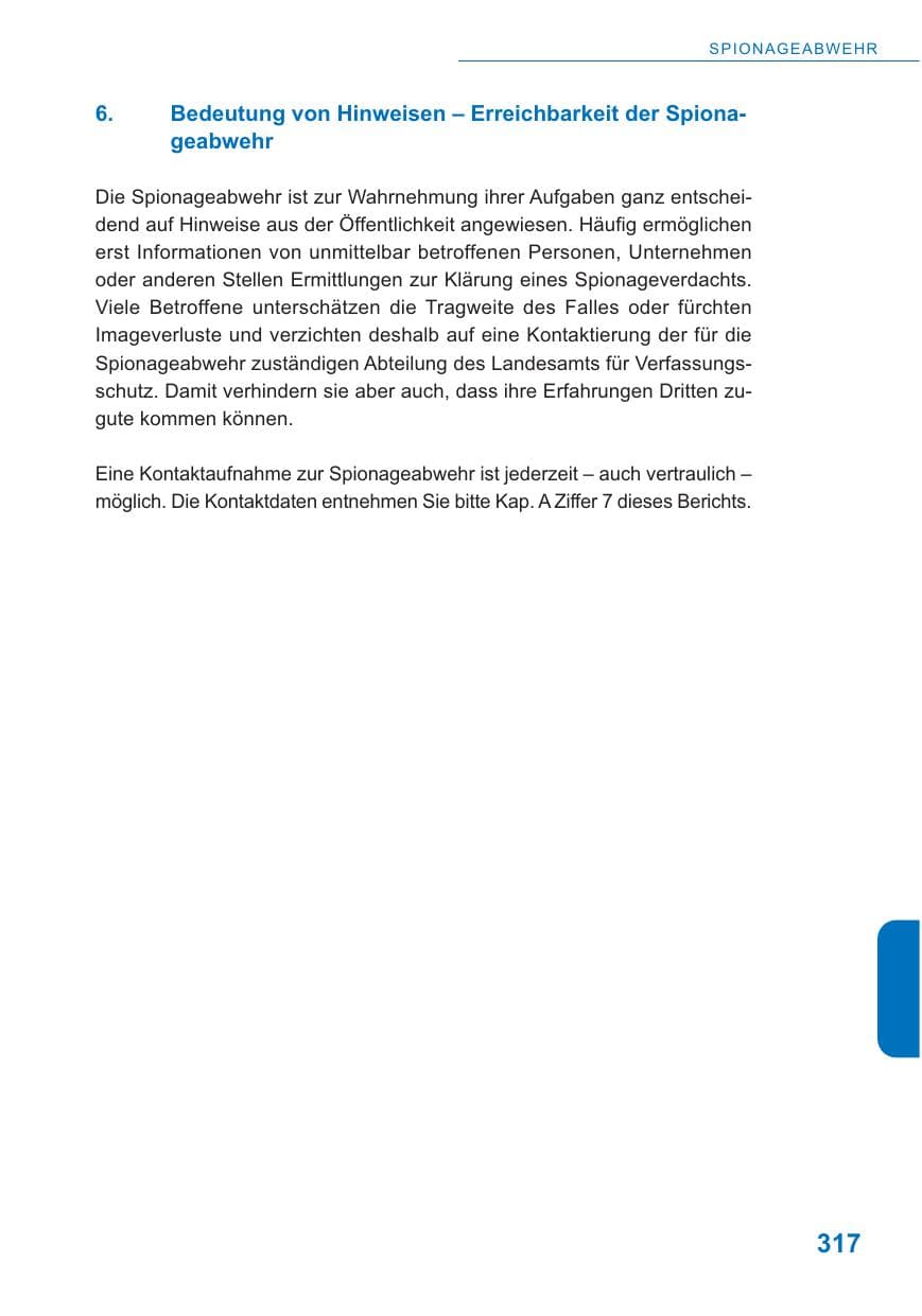 Seite 318 des Verfassungsschutzbericht 2009 Baden-Württemberg