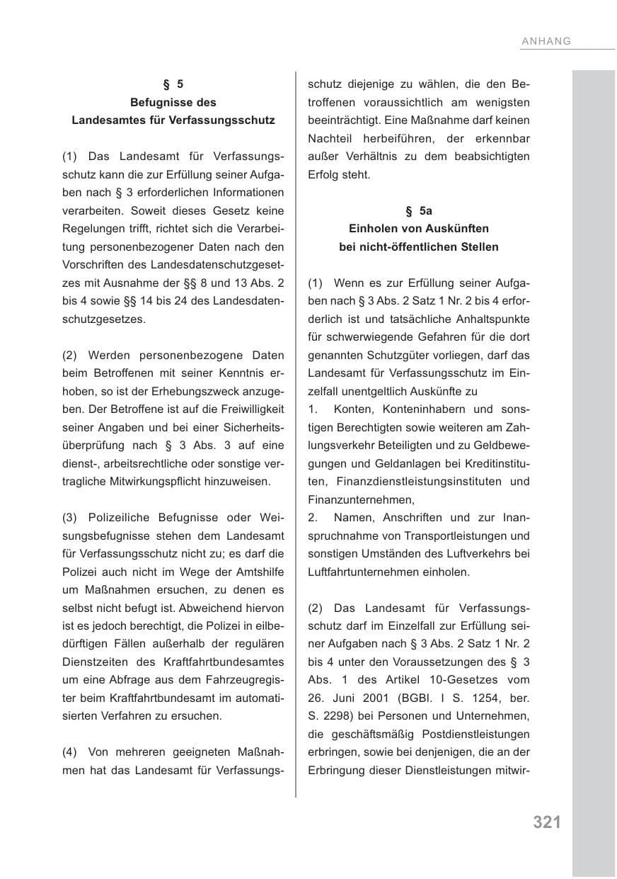 Seite 322 des Verfassungsschutzbericht 2009 Baden-Württemberg