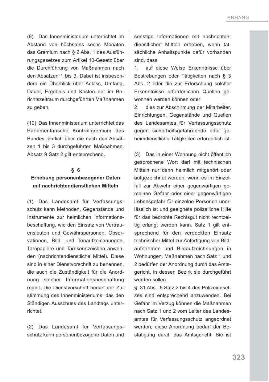 Seite 324 des Verfassungsschutzbericht 2009 Baden-Württemberg
