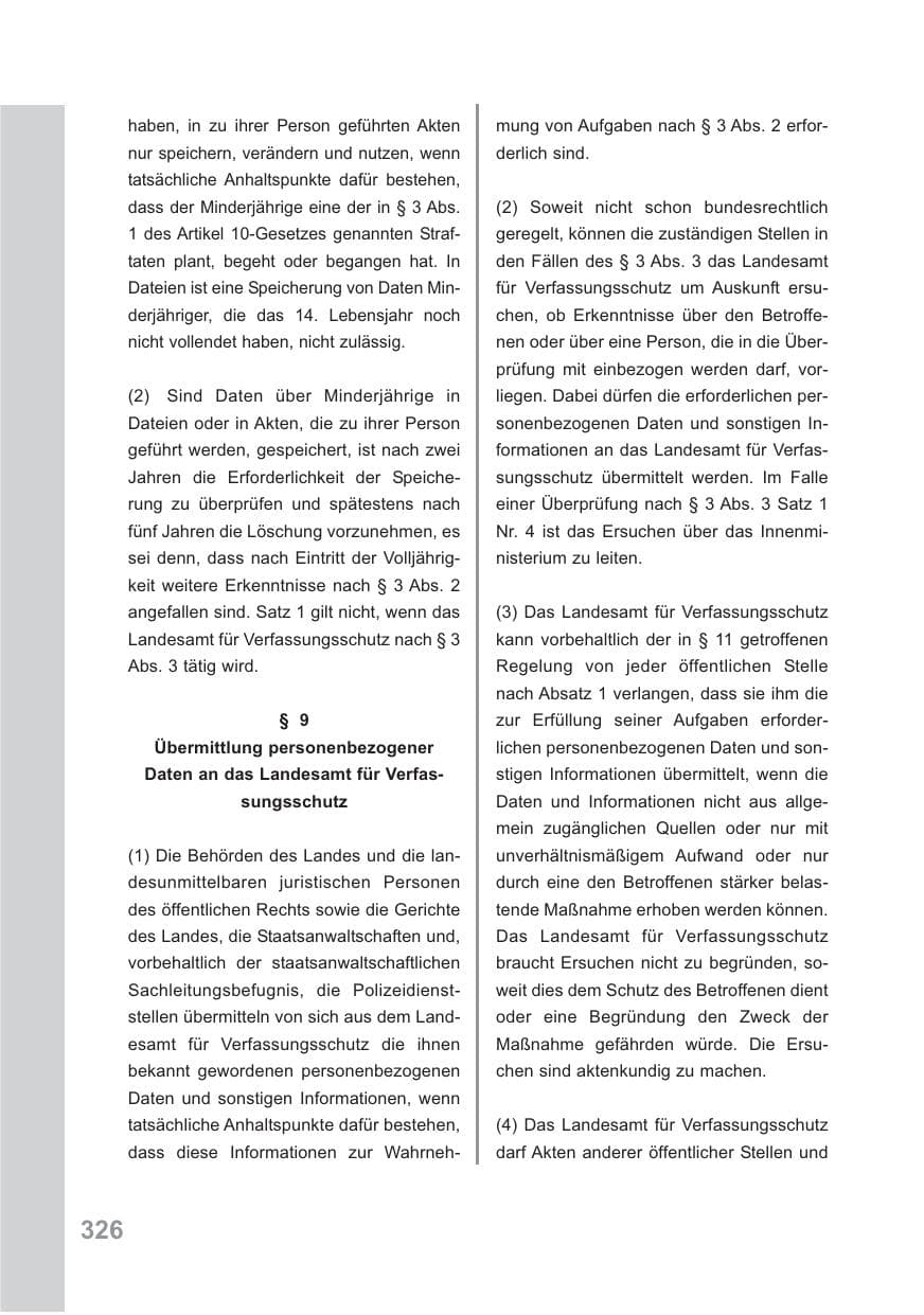 Seite 327 des Verfassungsschutzbericht 2009 Baden-Württemberg