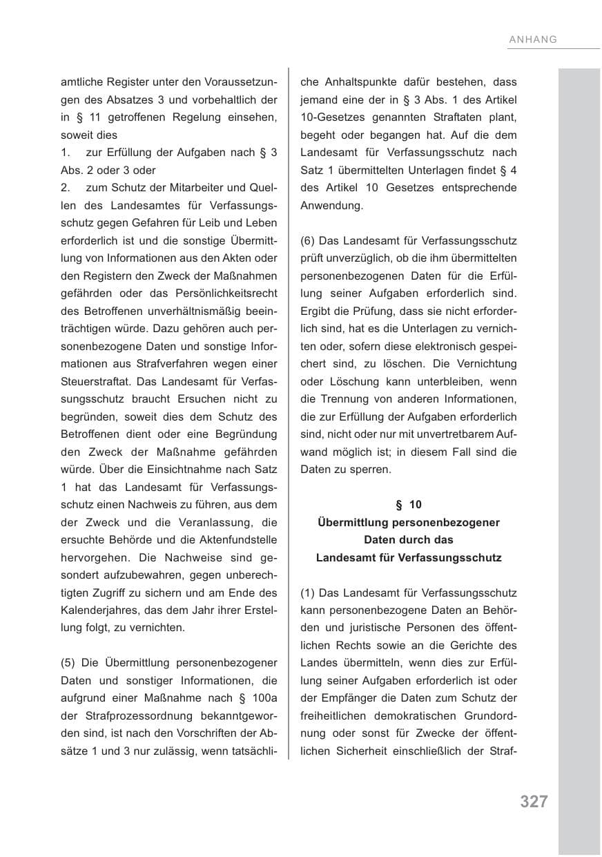 Seite 328 des Verfassungsschutzbericht 2009 Baden-Württemberg