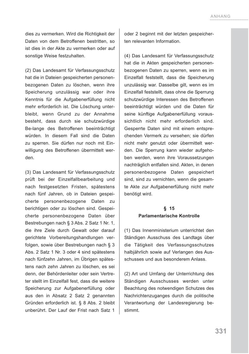 Seite 332 des Verfassungsschutzbericht 2009 Baden-Württemberg