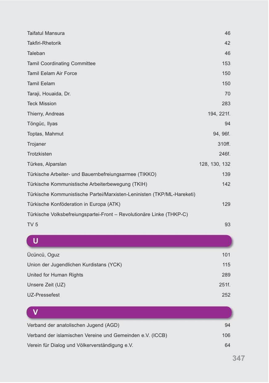 Seite 348 des Verfassungsschutzbericht 2009 Baden-Württemberg