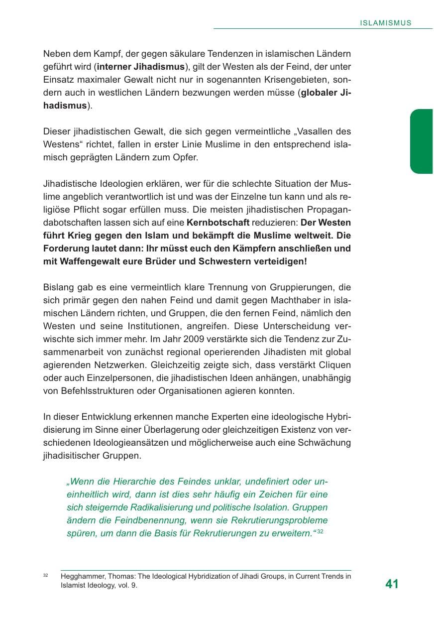 Seite 42 des Verfassungsschutzbericht 2009 Baden-Württemberg