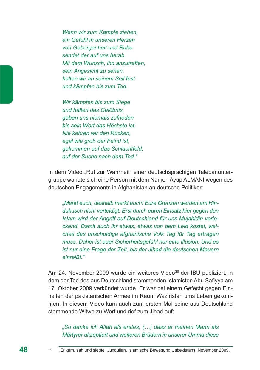 Seite 49 des Verfassungsschutzbericht 2009 Baden-Württemberg