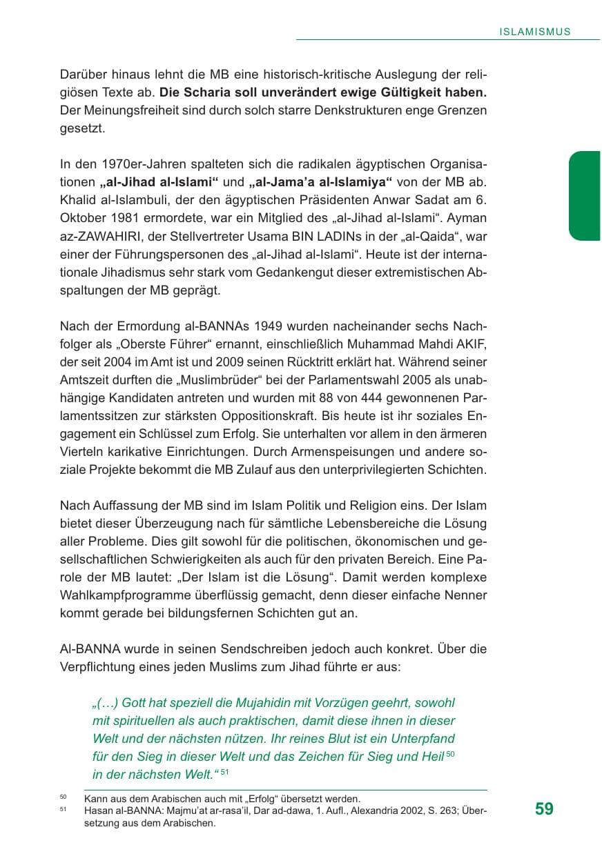 Seite 60 des Verfassungsschutzbericht 2009 Baden-Württemberg