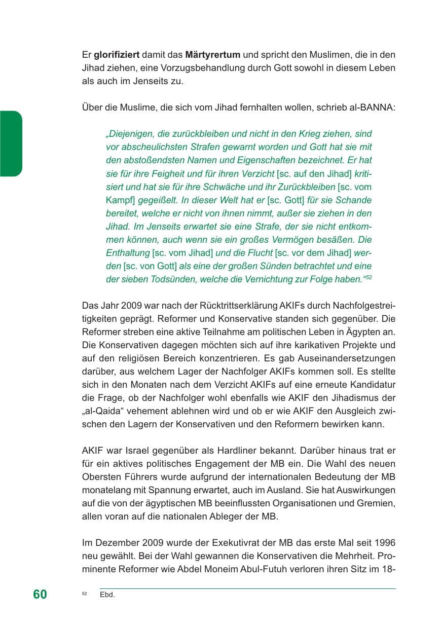 Seite 61 des Verfassungsschutzbericht 2009 Baden-Württemberg