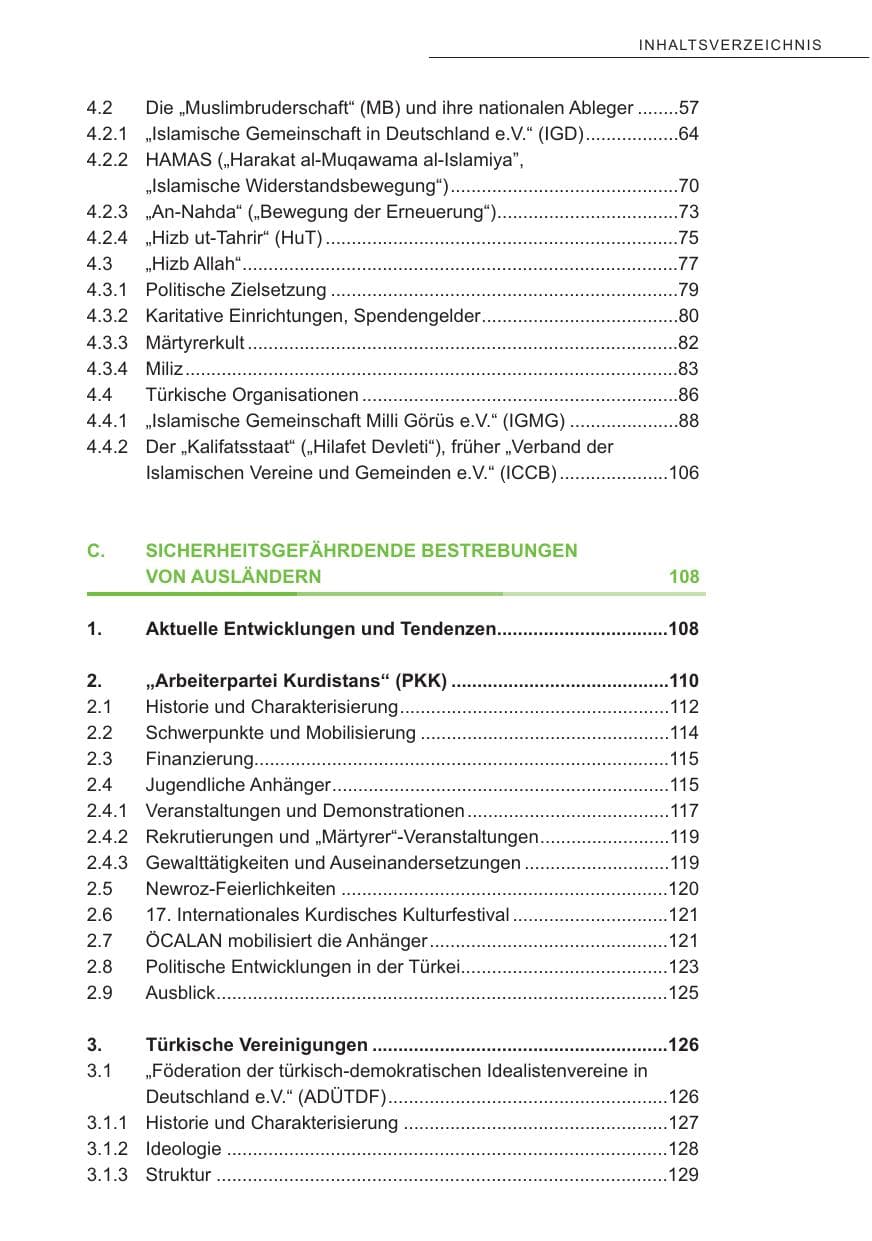 Seite 8 des Verfassungsschutzbericht 2009 Baden-Württemberg