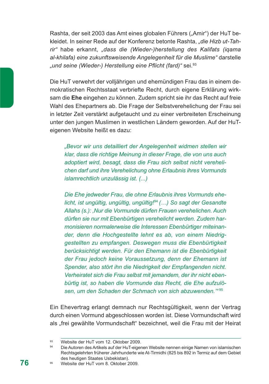 Seite 77 des Verfassungsschutzbericht 2009 Baden-Württemberg