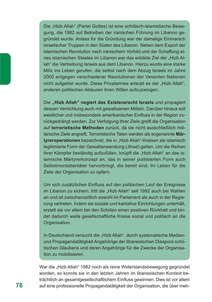 Seite 79 des Verfassungsschutzbericht 2009 Baden-Württemberg