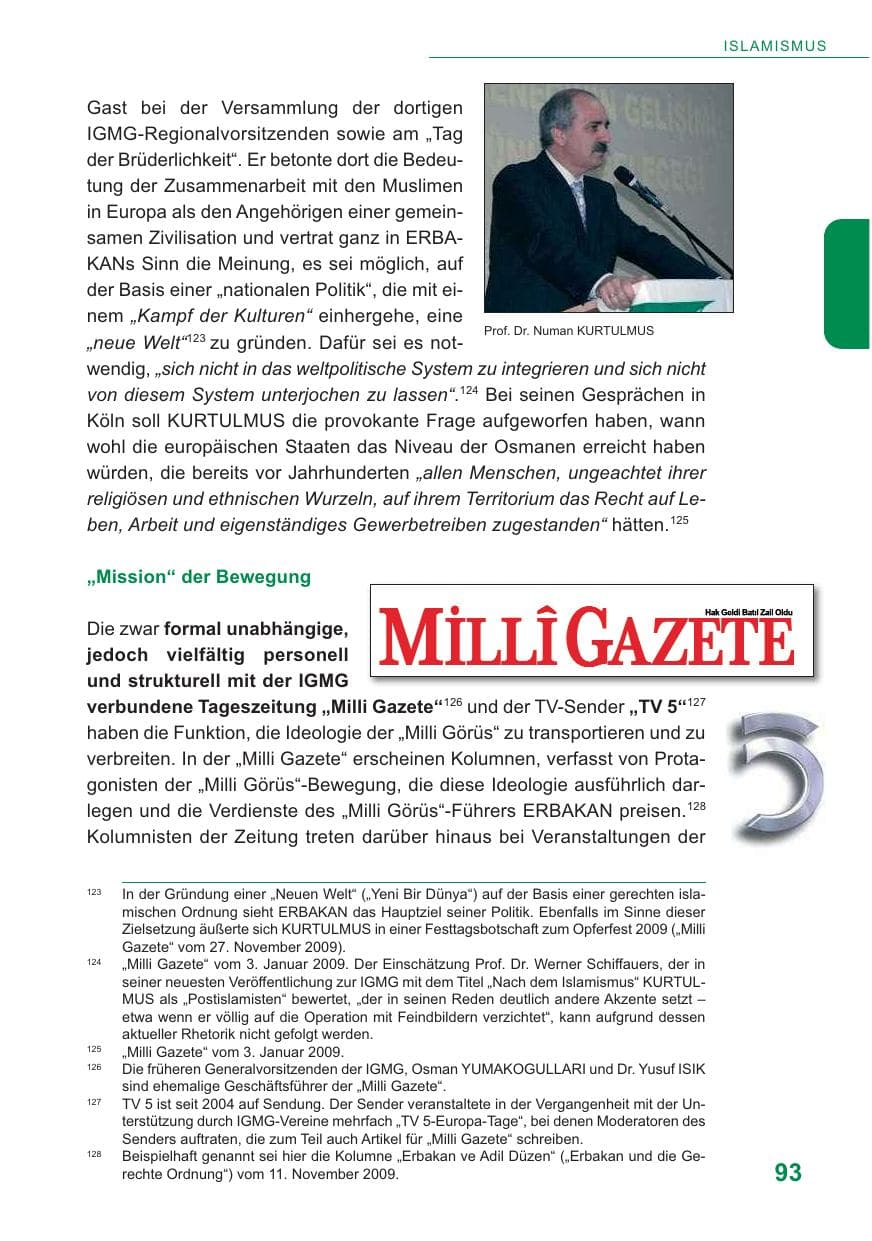 Seite 94 des Verfassungsschutzbericht 2009 Baden-Württemberg