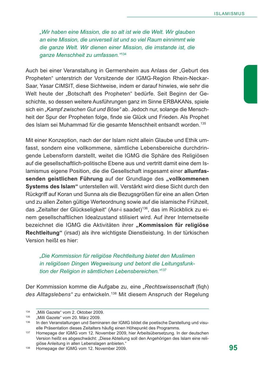 Seite 96 des Verfassungsschutzbericht 2009 Baden-Württemberg