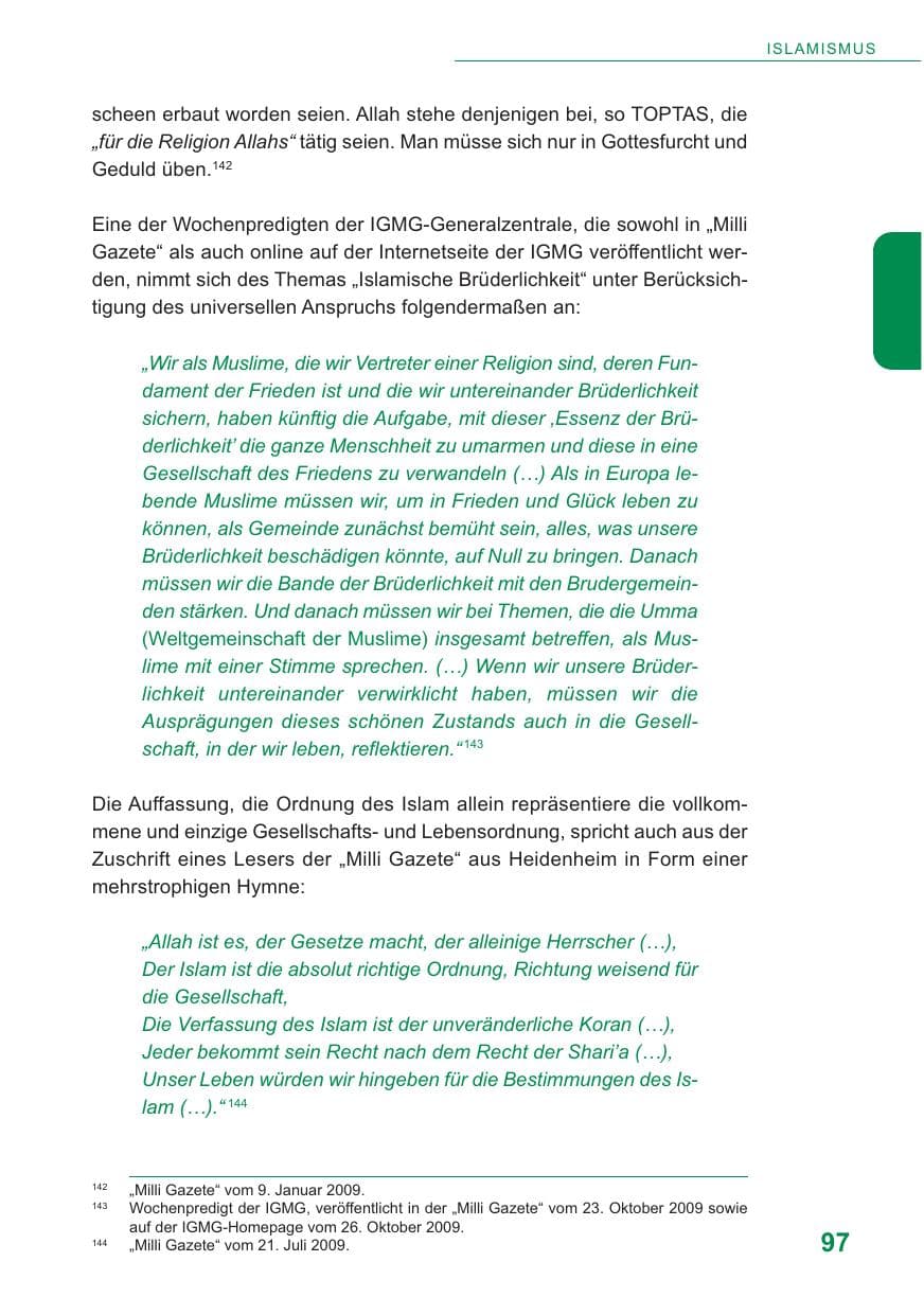 Seite 98 des Verfassungsschutzbericht 2009 Baden-Württemberg