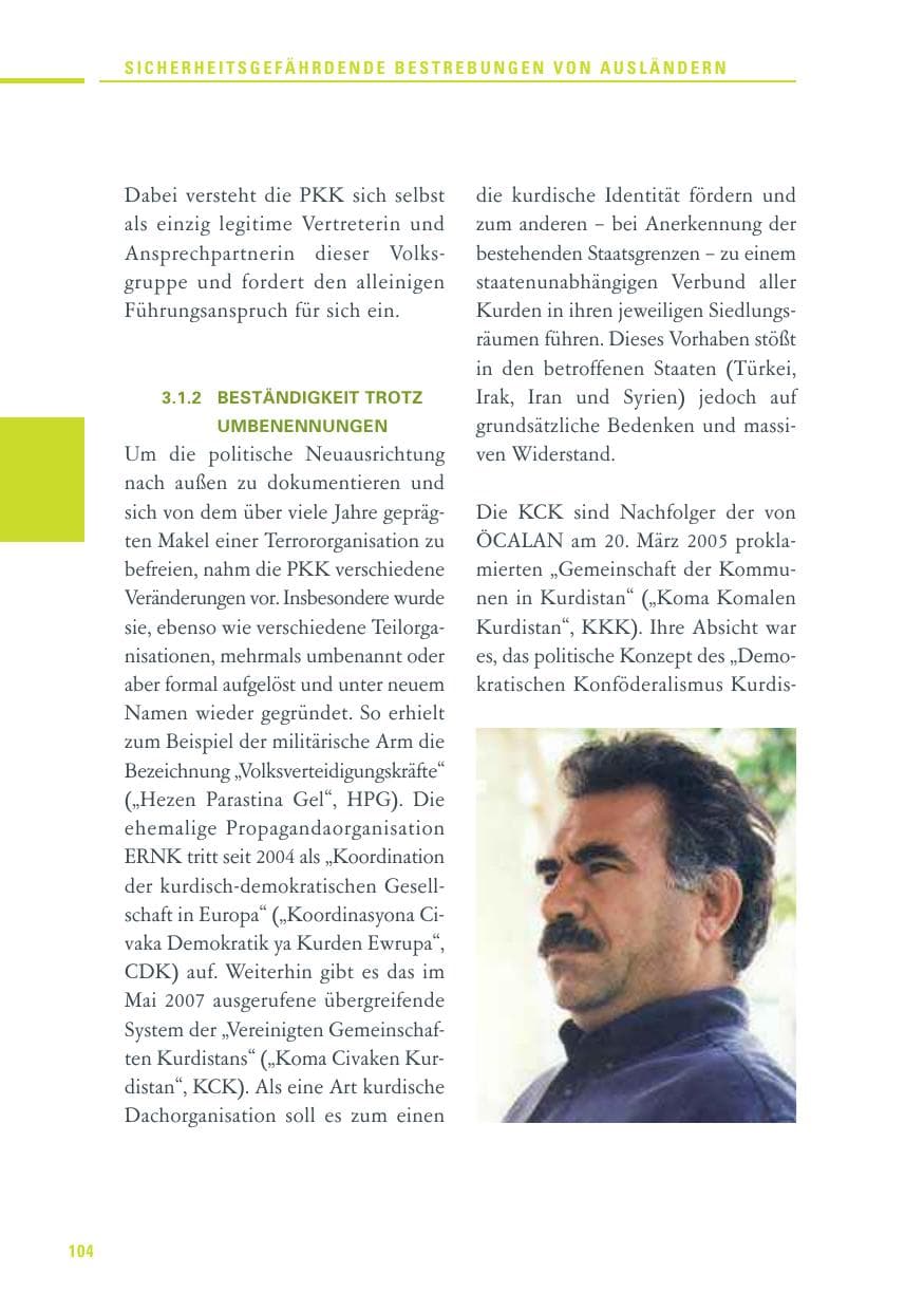 Seite 102 des Verfassungsschutzbericht 2010 Baden-Württemberg