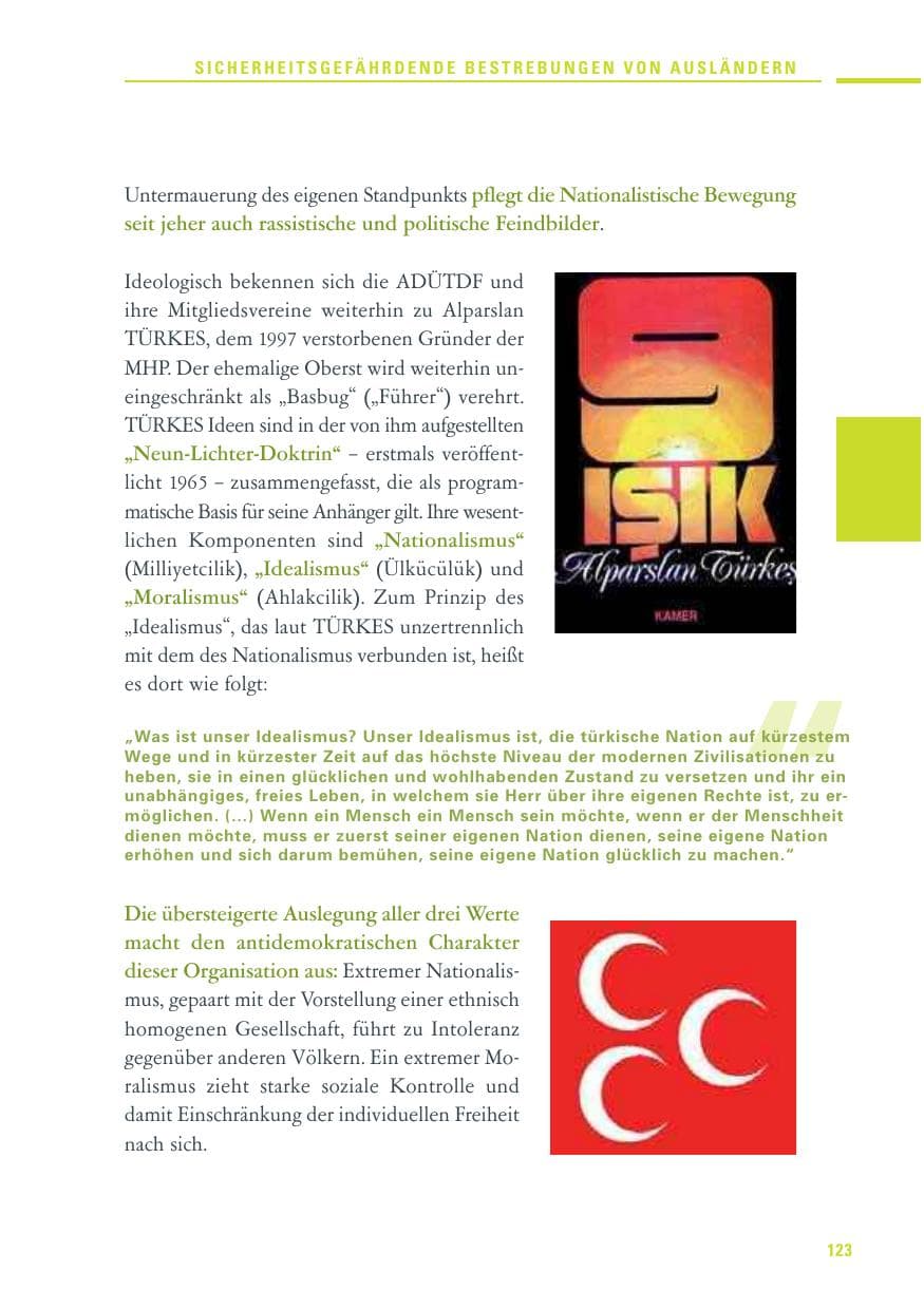Seite 121 des Verfassungsschutzbericht 2010 Baden-Württemberg