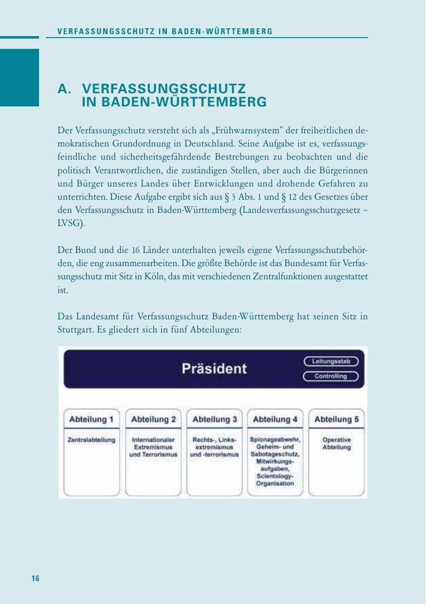 Seite 14 des Verfassungsschutzbericht 2010 Baden-Württemberg