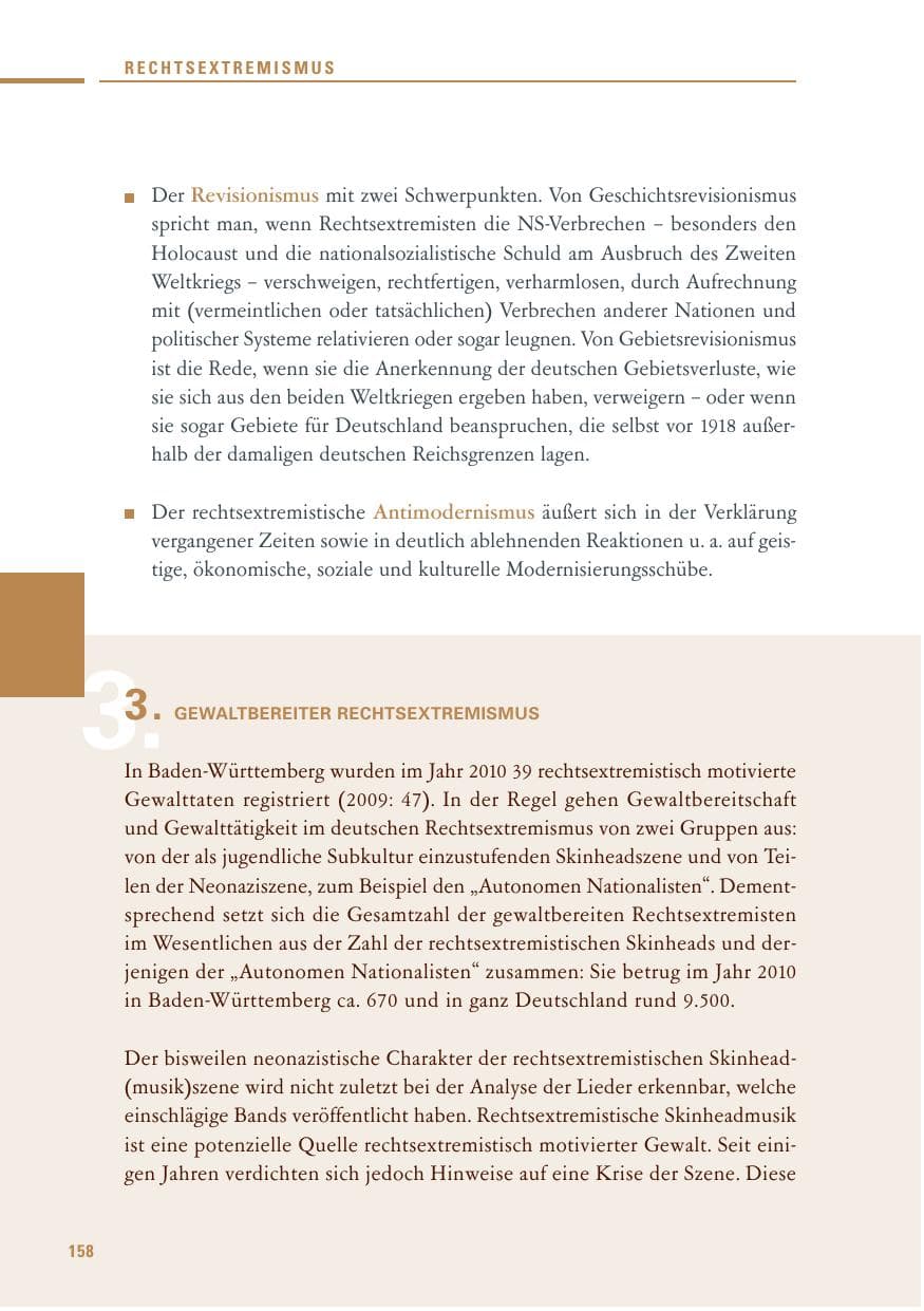 Seite 156 des Verfassungsschutzbericht 2010 Baden-Württemberg