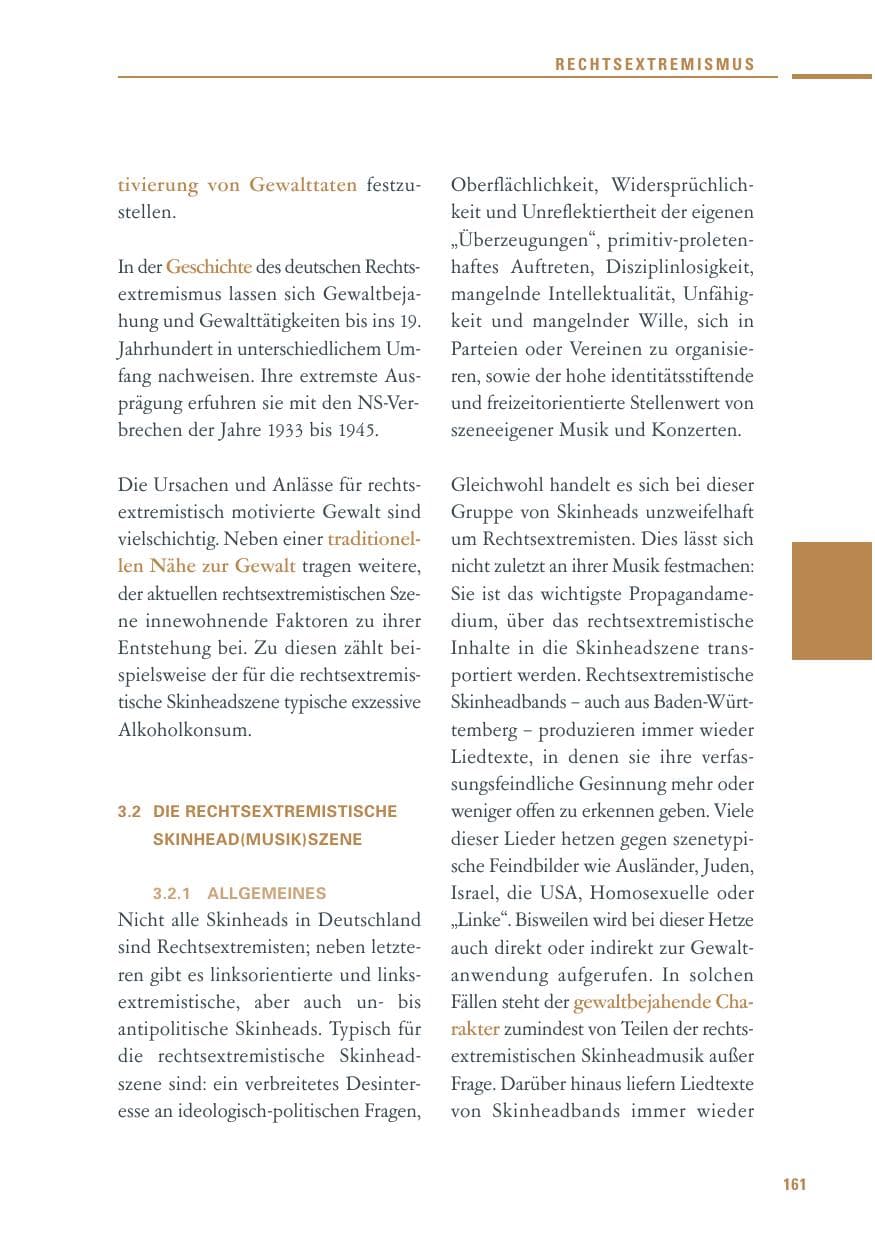 Seite 159 des Verfassungsschutzbericht 2010 Baden-Württemberg