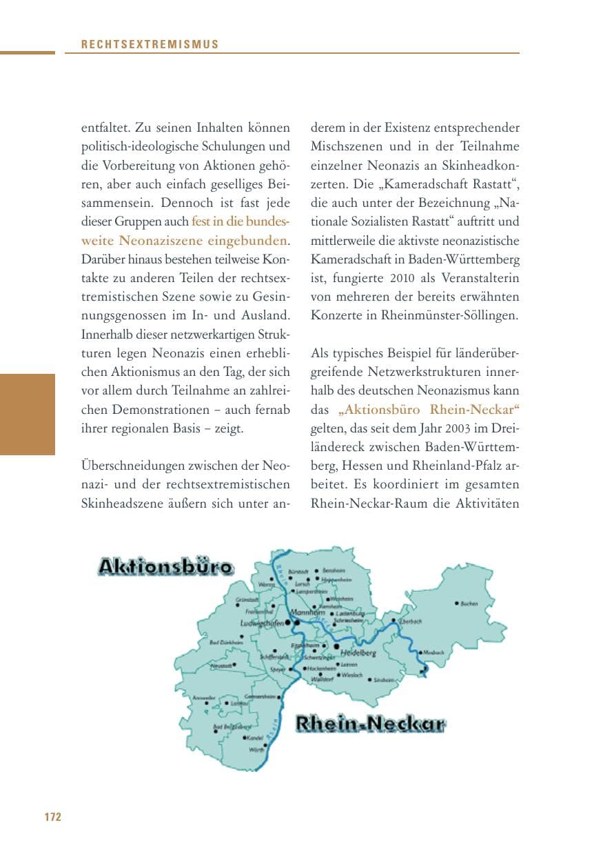 Seite 170 des Verfassungsschutzbericht 2010 Baden-Württemberg