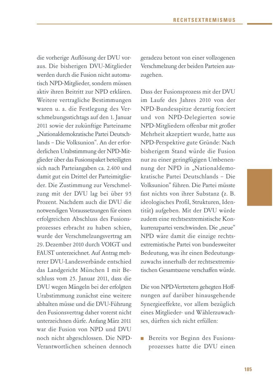 Seite 183 des Verfassungsschutzbericht 2010 Baden-Württemberg