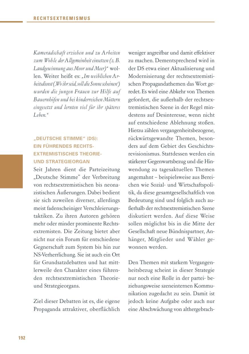 Seite 190 des Verfassungsschutzbericht 2010 Baden-Württemberg