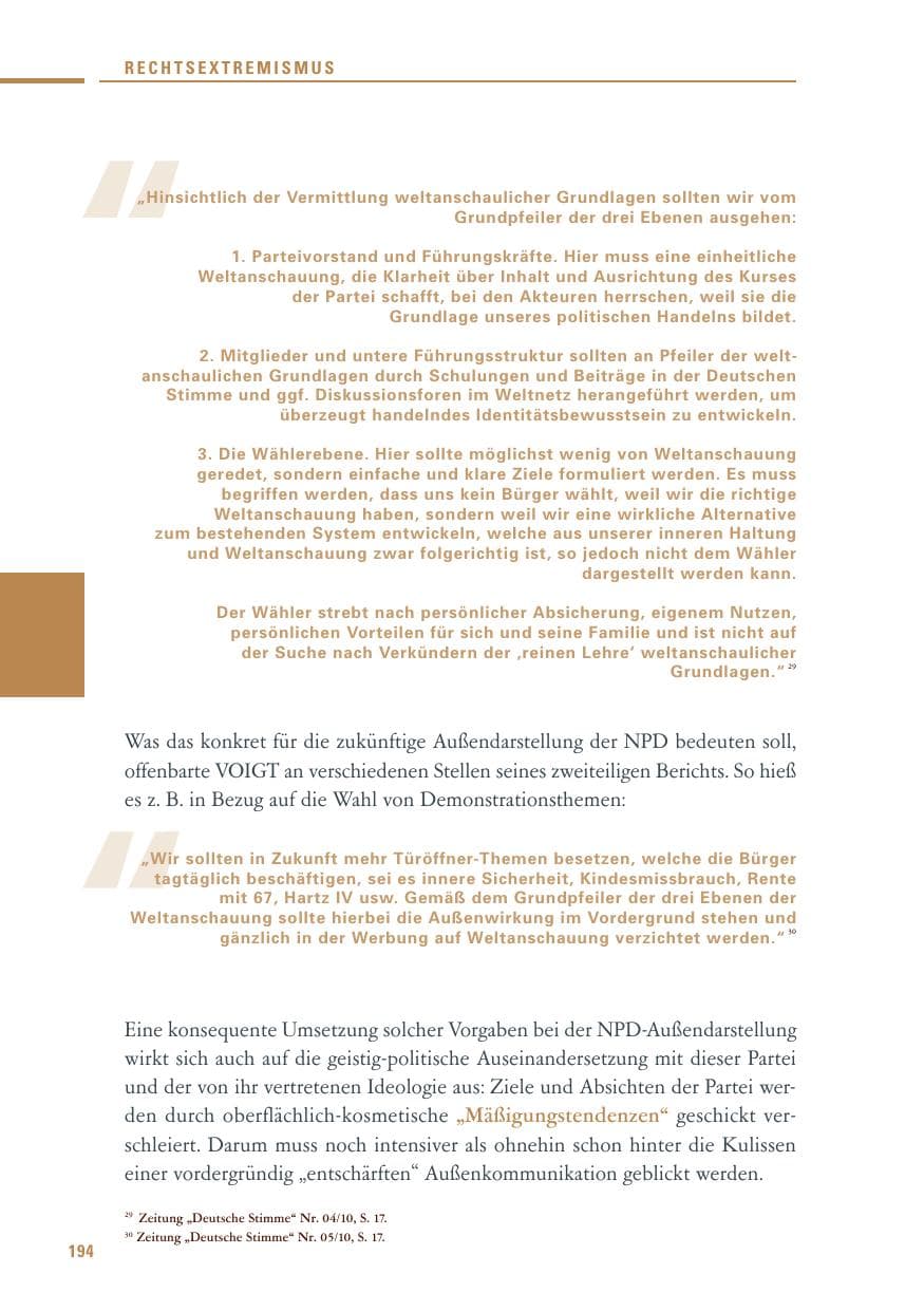 Seite 192 des Verfassungsschutzbericht 2010 Baden-Württemberg