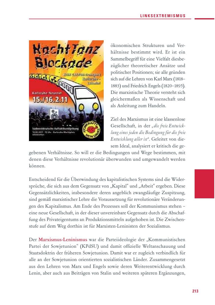 Seite 211 des Verfassungsschutzbericht 2010 Baden-Württemberg