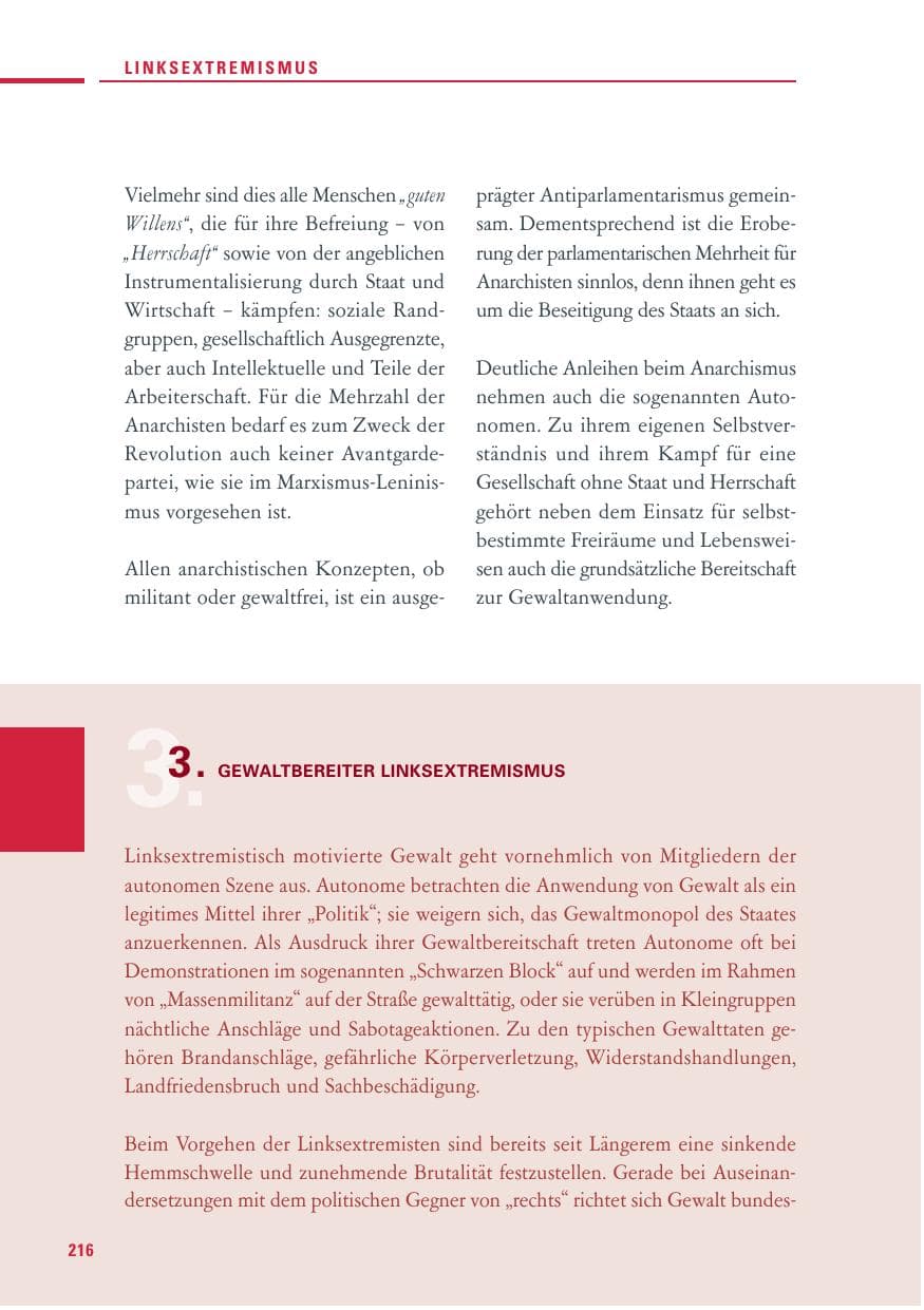 Seite 214 des Verfassungsschutzbericht 2010 Baden-Württemberg