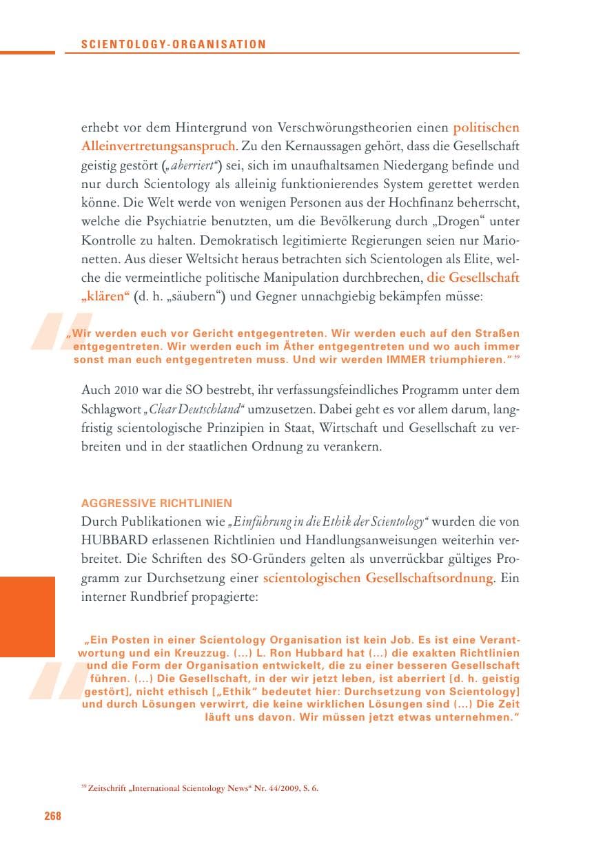 Seite 266 des Verfassungsschutzbericht 2010 Baden-Württemberg