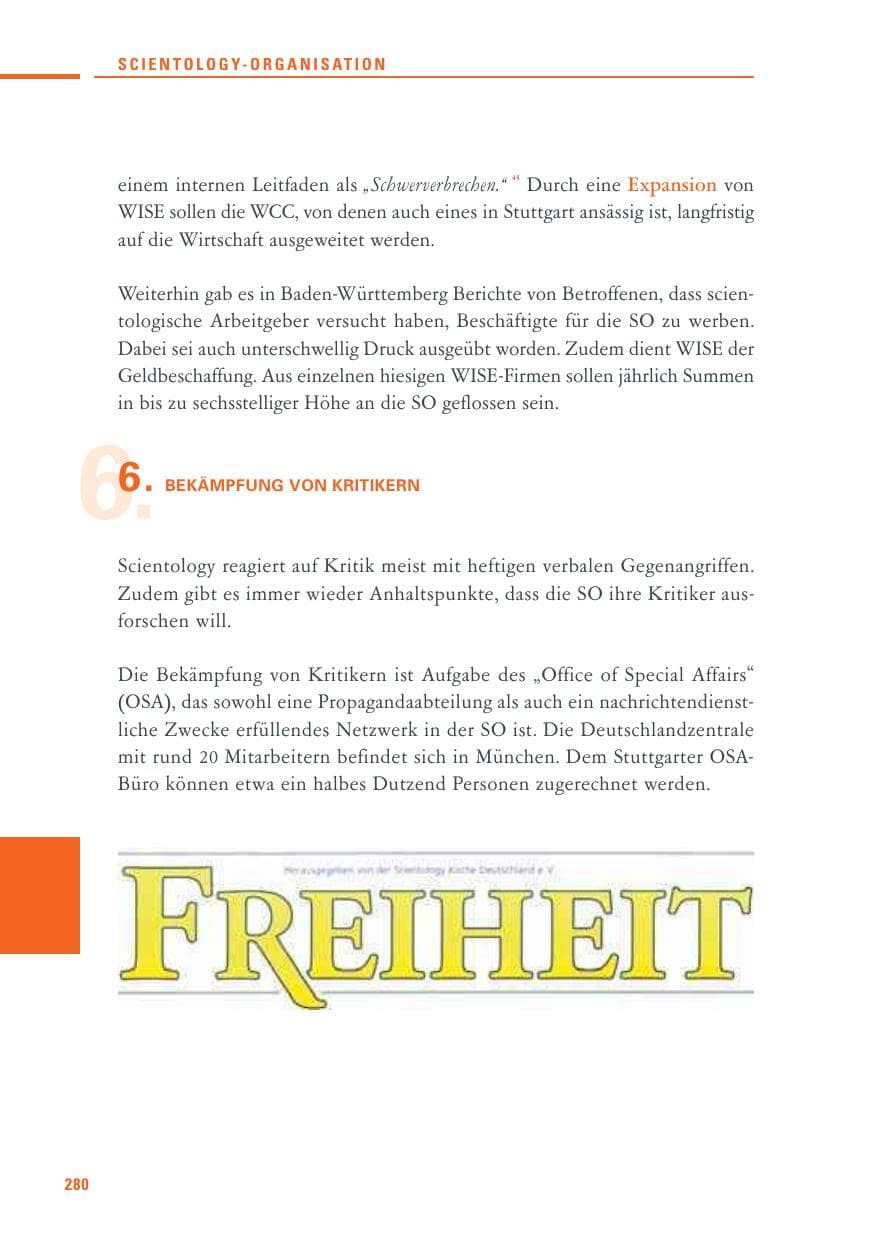 Seite 278 des Verfassungsschutzbericht 2010 Baden-Württemberg