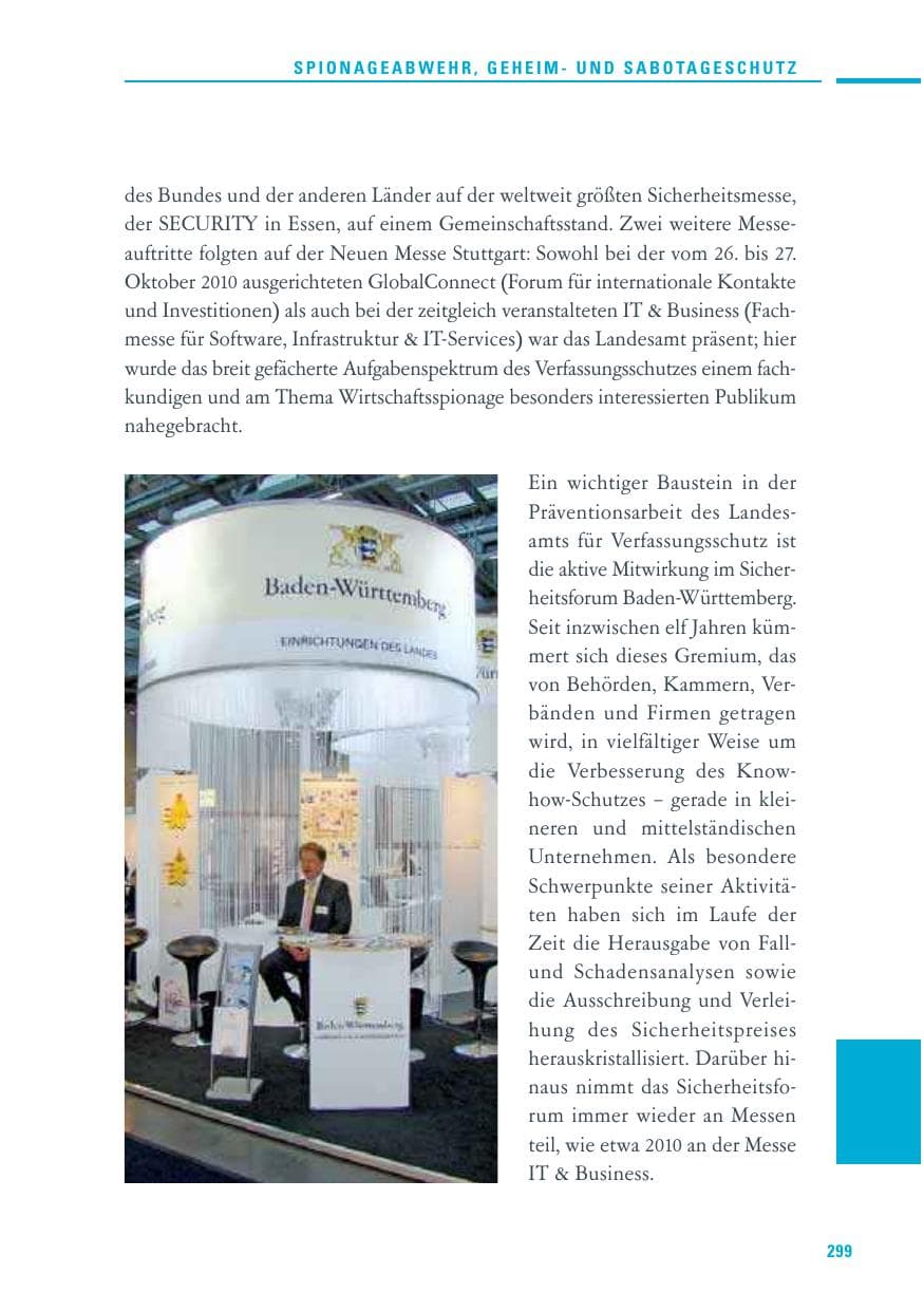 Seite 297 des Verfassungsschutzbericht 2010 Baden-Württemberg