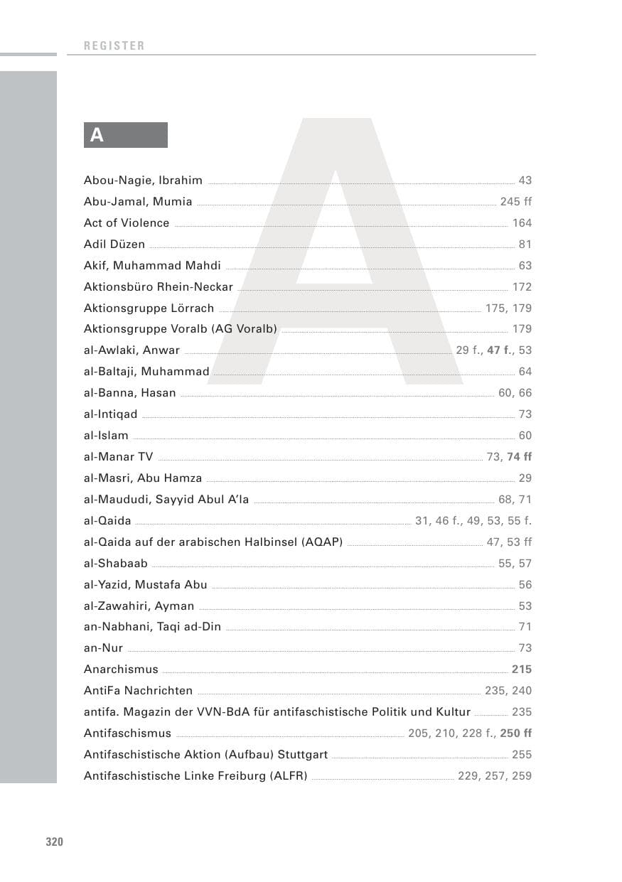 Seite 318 des Verfassungsschutzbericht 2010 Baden-Württemberg