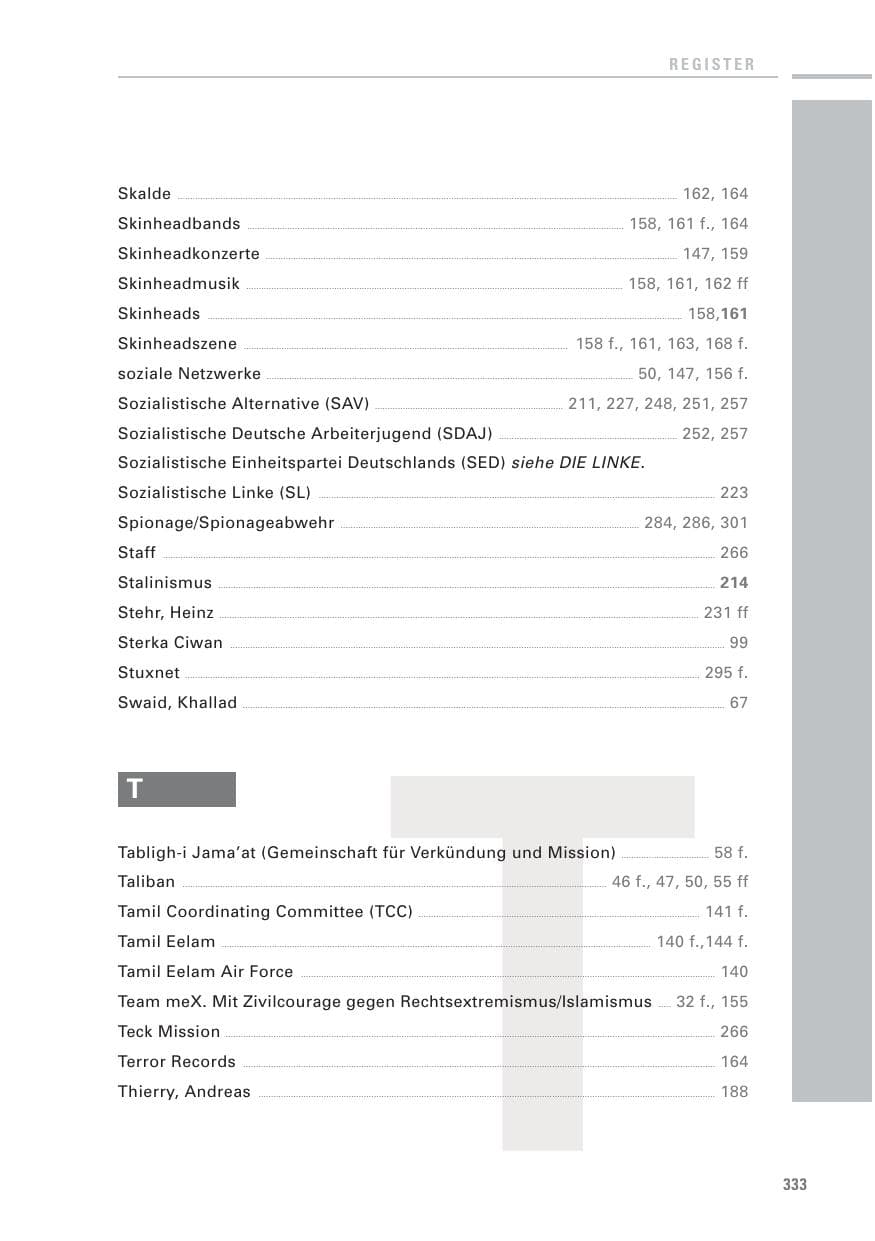 Seite 331 des Verfassungsschutzbericht 2010 Baden-Württemberg