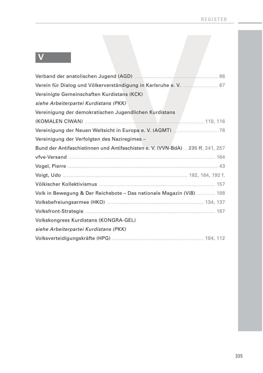 Seite 333 des Verfassungsschutzbericht 2010 Baden-Württemberg