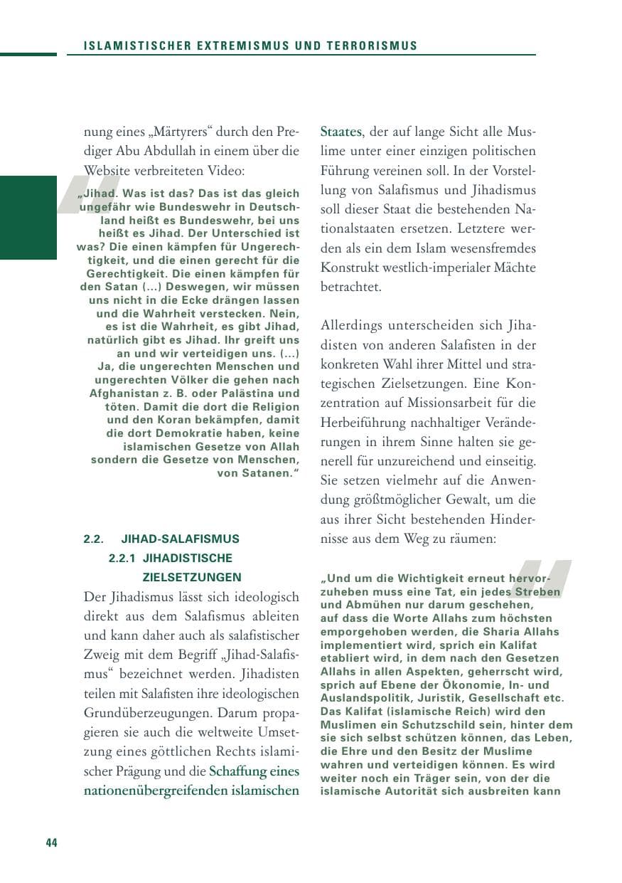 Seite 42 des Verfassungsschutzbericht 2010 Baden-Württemberg
