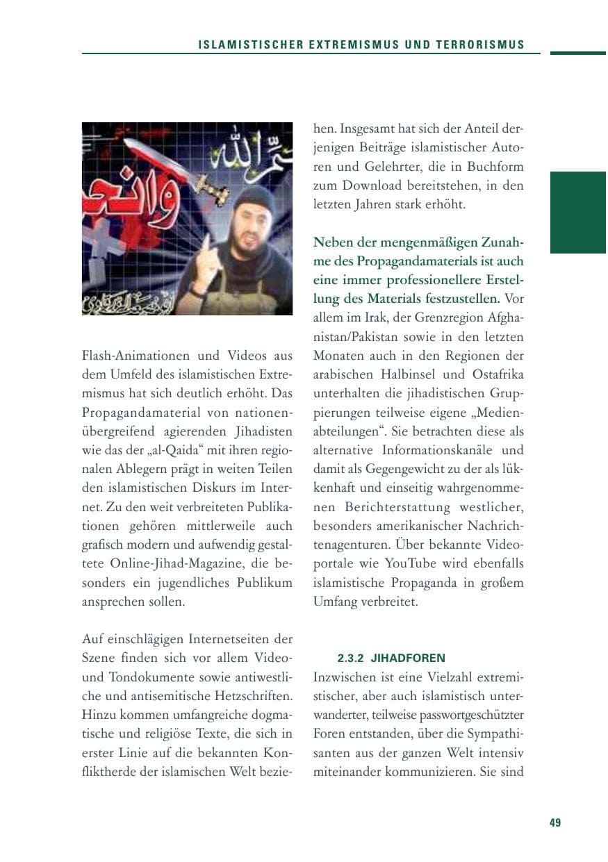 Seite 47 des Verfassungsschutzbericht 2010 Baden-Württemberg