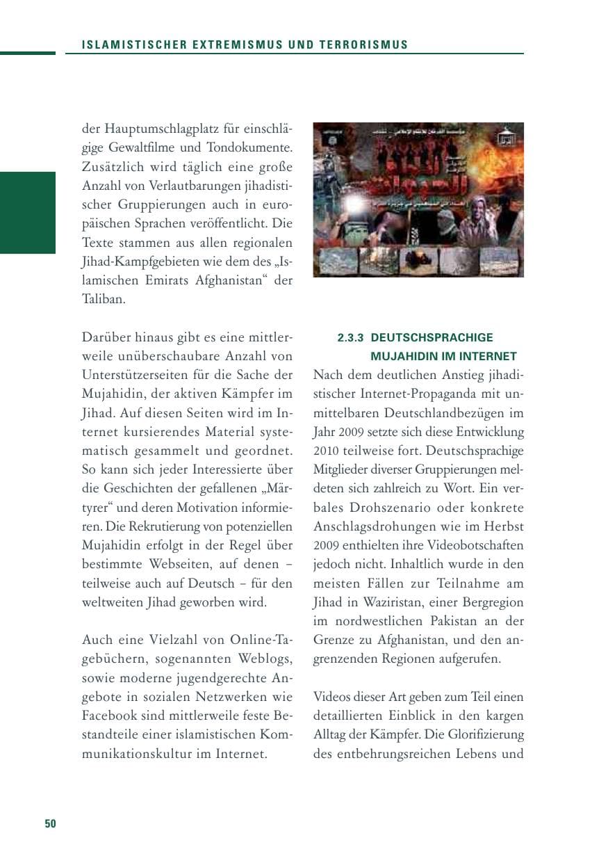 Seite 48 des Verfassungsschutzbericht 2010 Baden-Württemberg