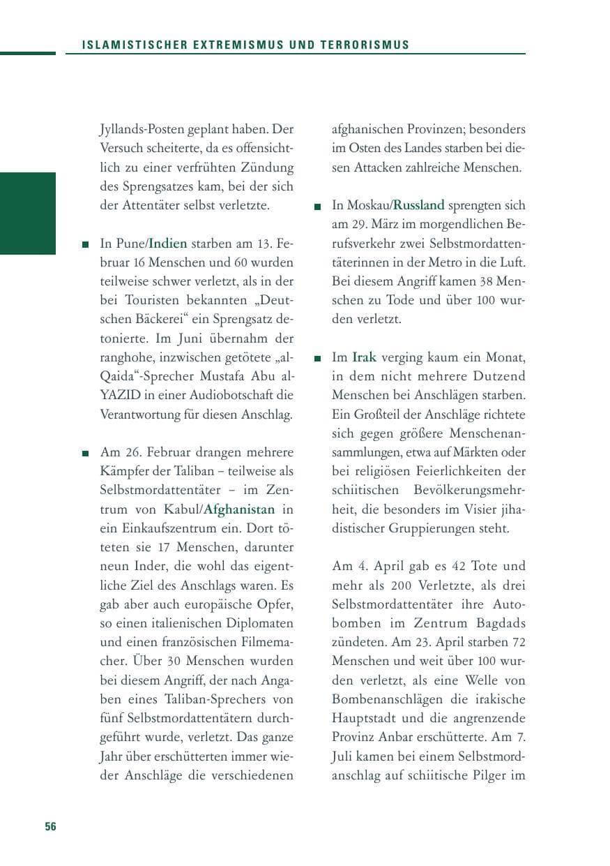 Seite 54 des Verfassungsschutzbericht 2010 Baden-Württemberg