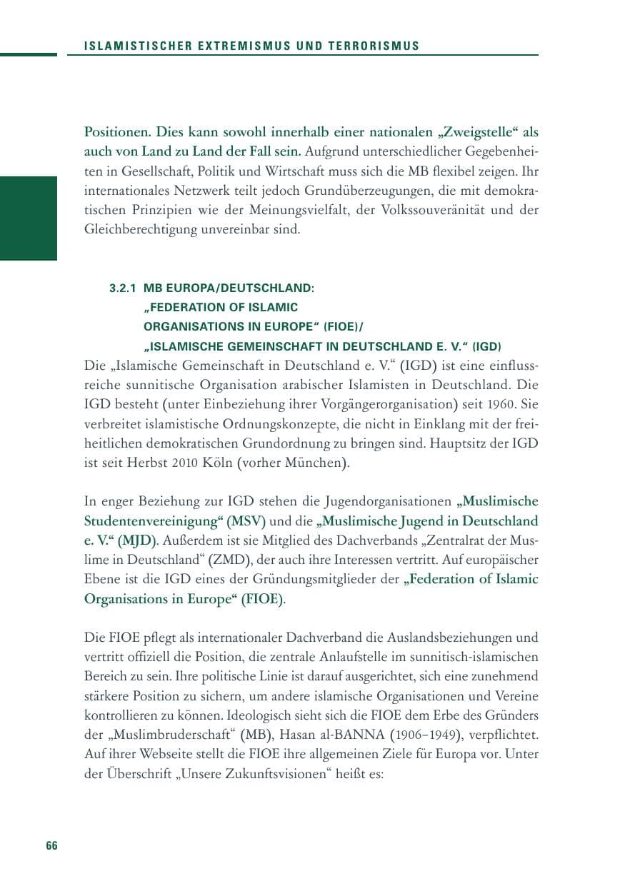 Seite 64 des Verfassungsschutzbericht 2010 Baden-Württemberg