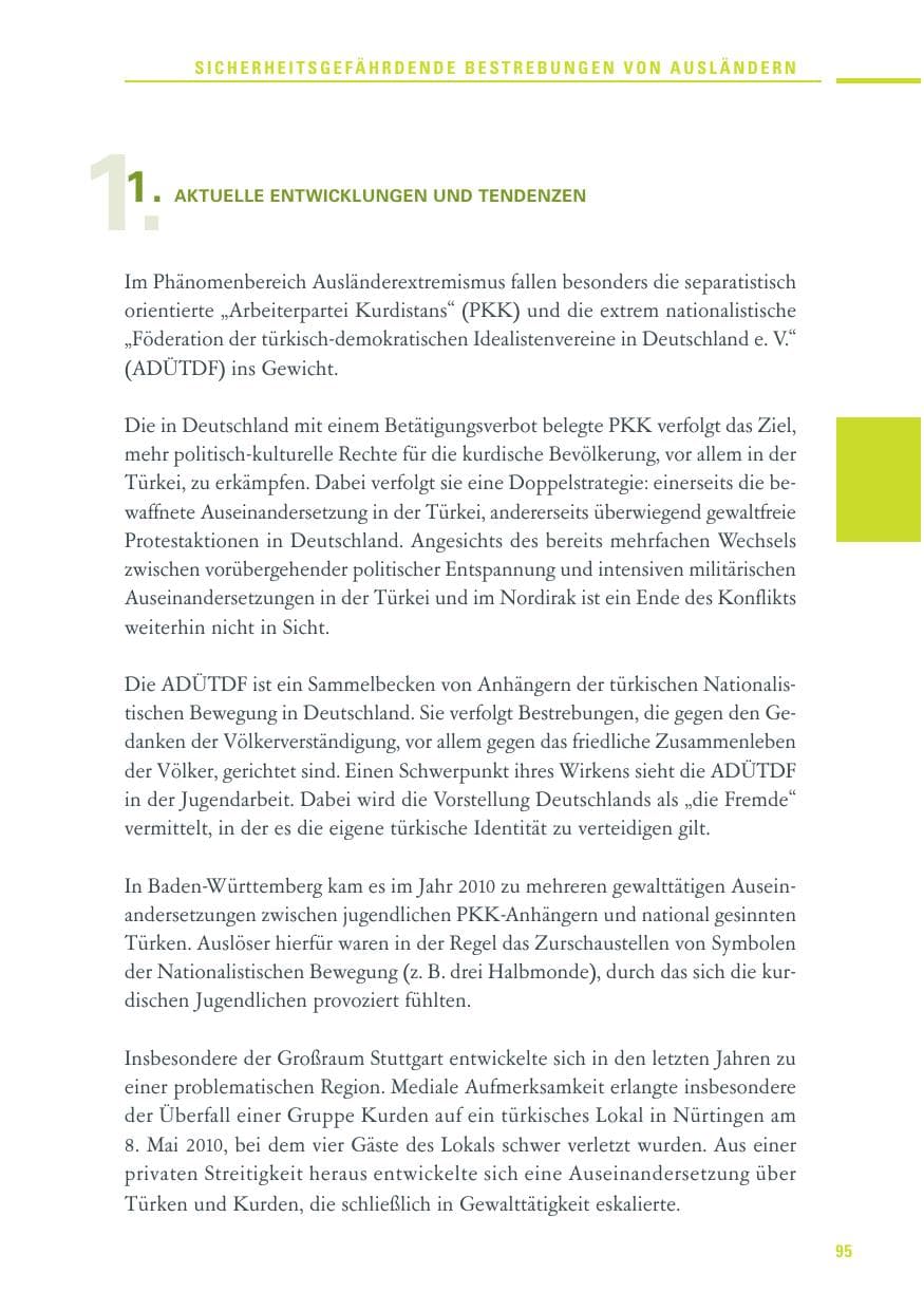 Seite 93 des Verfassungsschutzbericht 2010 Baden-Württemberg