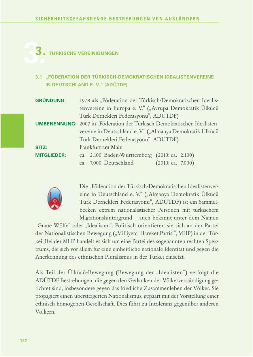 Seite 123 des Verfassungsschutzbericht 2011 Baden-Württemberg