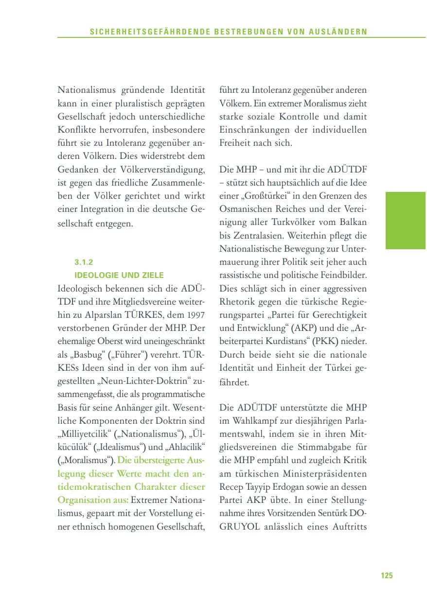 Seite 126 des Verfassungsschutzbericht 2011 Baden-Württemberg